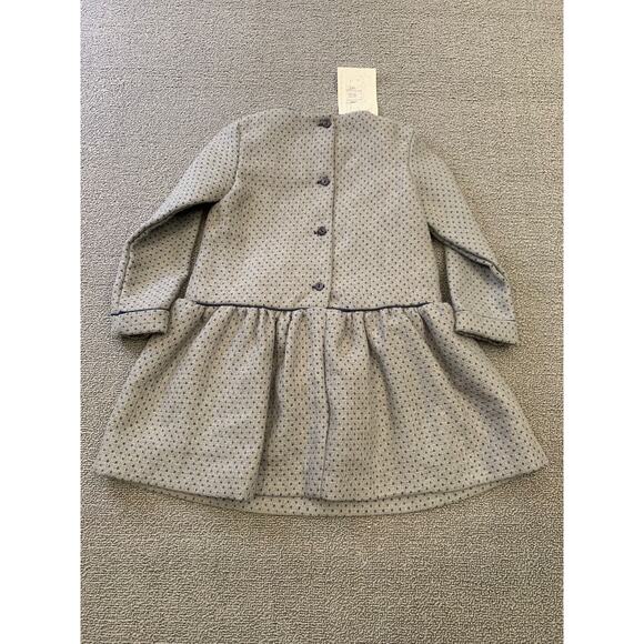 Martina‎ Charlotte Girls 4Y Gray And Navy Drop Waist Dress - Picture 2 of 16